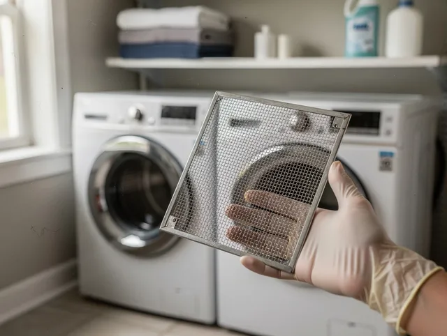Southington Dryer Vent Cleaning specialist performing detailed lint trap cleaning service in Southington