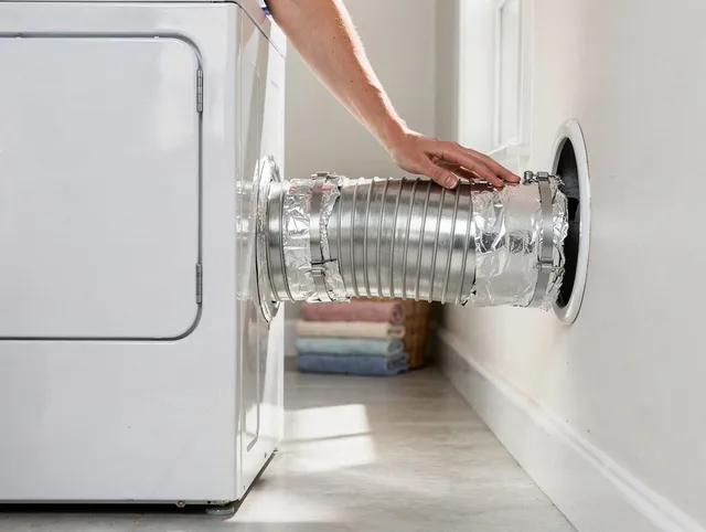 Professional dryer vent hose installation by Southington Dryer Vent Cleaning in Southington