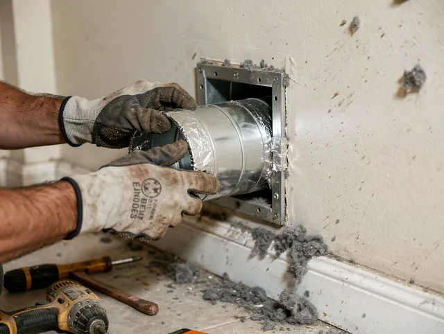 Professional dryer vent repair and installation by Southington Dryer Vent Cleaning in Southington