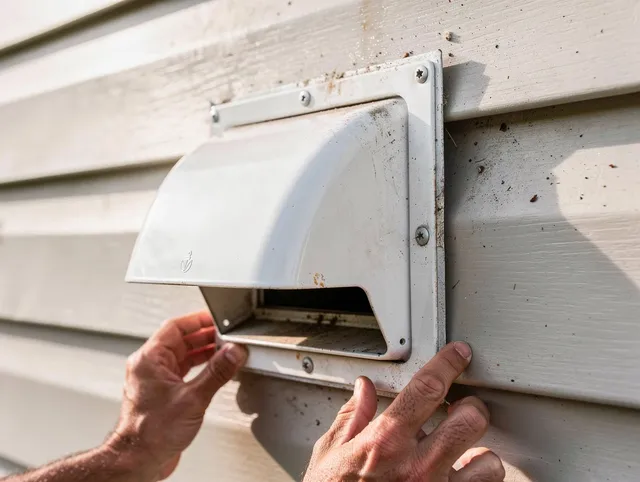 Southington Dryer Vent Cleaning technician delivering thorough residential dryer vent cleaning service in Southington
